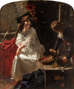 Charlotte Corday im Gefängnis der Conciergerie, 1862 von Edward Matthew Ward