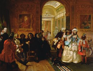 Lord Chesterfields Vorzimmer im Jahr 1748, 1869 von Edward Matthew Ward