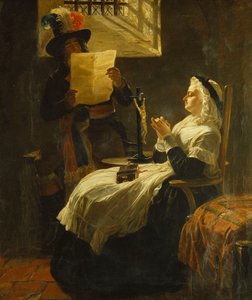 Marie Antoinette hört die Anklageschrift am Tag vor ihrem Prozess, 1859 von Edward Matthew Ward