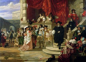 Der Sturz von Edward Hyde (1609-74), 1. Earl of Clarendon, 1861 von Edward Matthew Ward
