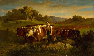 Hirten mit Kühen von Edward Mitchell Bannister