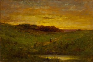 Sonnenuntergang (1883) von Edward Mitchell Bannister