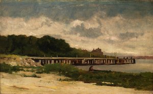Unbetitelte Landschaft mit Pier, n.d.
