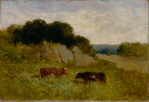 Unbetitelte Landschaft mit zwei Kühen, 1898