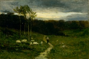 Frau geht den Weg hinunter (1882)