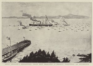 Lord Onslows Abreise aus Neuseeland, ein herzlicher Abschied in Auckland von Edward Payton