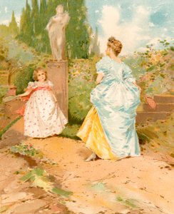 Federball im Garten von Edward Percy Moran