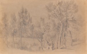 Landschaft mit Kirche von Edward Pretty