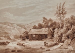 Landschaft mit Hütte von Edward Pretty