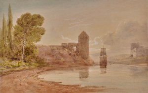 Turm auf einer Klippe von Edward Pretty