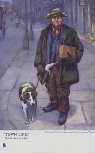 Rattenfänger mit seinem Hund