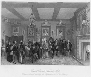 Ratssaal, Vintners Hall. Vintner Sherriff empfängt die Glückwünsche seiner Gesellschaft, ca. 1