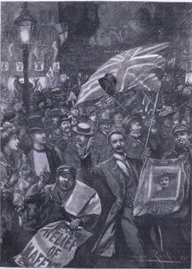 Mafeking-Nacht in London, Illustration aus Cassells Geschichte Englands, 1900er Jahre