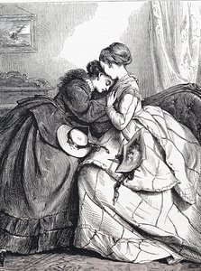 Eine ältere Schwester tröstet ihre jüngere Schwester