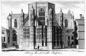 Henry VII Kapelle, Westminster Abbey, London, 18. Jahrhundert von Edward Rooker