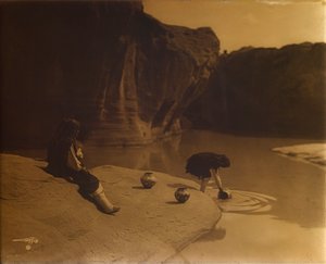 Am alten Brunnen von Acoma von Edward S. Curtis