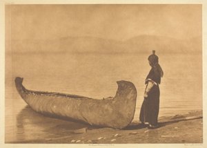 Am Ufer des Sees - Kutenai von Edward S. Curtis
