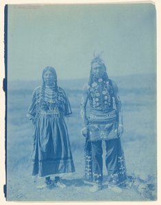Piegan Mann und Frau von Edward S. Curtis