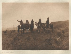 Portfolio I, Platte 19: Der verlorene Pfad-Apache von Edward S. Curtis