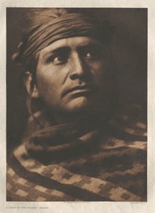 Portfolio I, Platte 26: Ein Häuptling der Wüste-Navaho von Edward S. Curtis