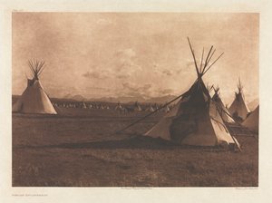 Portfolio VI, Platte 207: Piegan Lager von Edward S. Curtis