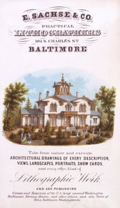 E. Sachse und Co., Praktische Lithographen, 104 S. Charles St., Baltimore von Edward Sachse
