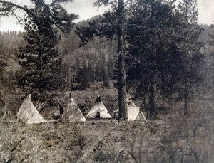 Indianer Amerikas: Lager der Spokan-Indianer von Edward Sheriff Curtis