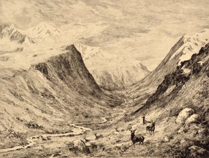 Der Highland Dee: Treffen von Garchary und Larig Burns von Edward Slocombe