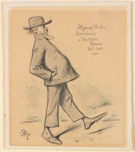Algernon Charles Swinburne auf Wimbledon Common von Edward Tennyson Reed