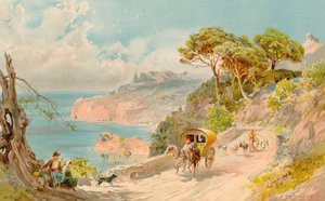 Küstenstraße bei Soller, Mallorca von Edward Theodore Compton