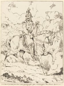 Ritter in Rüstung zu Pferd