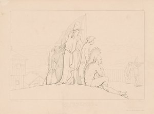 Die schöne Gertrude, sicher vor gegenwärtigem Schaden von Edward Webb, after George Elgar Hicks