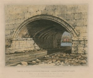 Bogen der alten London Bridge genannt Long Entry Lock