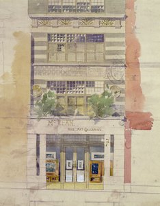 Entwurf für die Fassade der McLean Fine Art Galleries, Haymarket, London