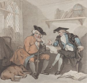 Eine College-Szene oder ein vergeblicher Versuch auf die Geldbörse von Old Square-toes, 1. August 1787 von Edward Williams