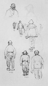Auf dem Weg zum Pol, ca. 1911 von Charles Edward Wilson