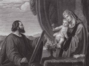St. Lukas und die Jungfrau (Gravur)