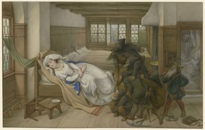 Die Zwerge finden Schneewittchen schlafend, 1874 von Edward von Steinle
