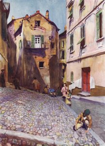 Korsika: Alte Häuser, Bastia von Edwin Arthur Norbury