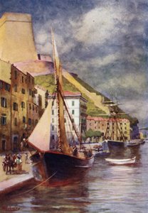 Korsika: Der Hafen, Bonifacio von Edwin Arthur Norbury