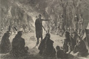 Am Lagerfeuer, die Rede des jungen Tapferen Harper