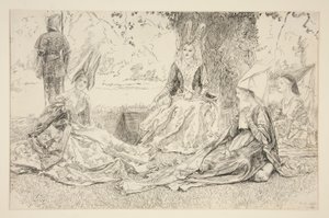 Vor der Prinzessin von Edwin Austin Abbey