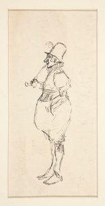 Karikatur eines Mannes in Pantalons von Edwin Austin Abbey