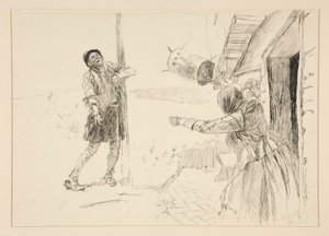 Christopher Sly, Illustration für Einleitung, Szene ii, Der Widerspenstigen Zähmung von Edwin Austin Abbey