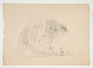 Kompositionsstudie für von Edwin Austin Abbey