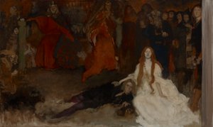 Kompositionsstudie für die Theaterszene in Hamlet, Akt III, Szene II