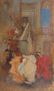 Kompositionsstudie, möglicherweise für Ein Maß von Edwin Austin Abbey