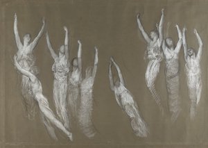 Kompositionsstudie von Edwin Austin Abbey