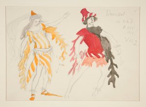 Tänzer, Kostümskizze für Henry Irving von Edwin Austin Abbey