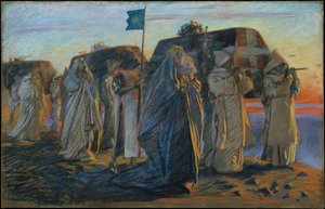 Totenklage der drei Königinnen von Edwin Austin Abbey